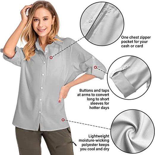 Women's Long Sleeve Sun Protec - مراجعة Fishing Shirt Uv Protection وسعره