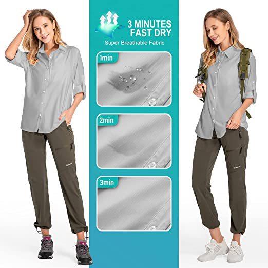 Women's Long Sleeve Sun Protec - مراجعة Fishing Shirt Uv Protection وسعره