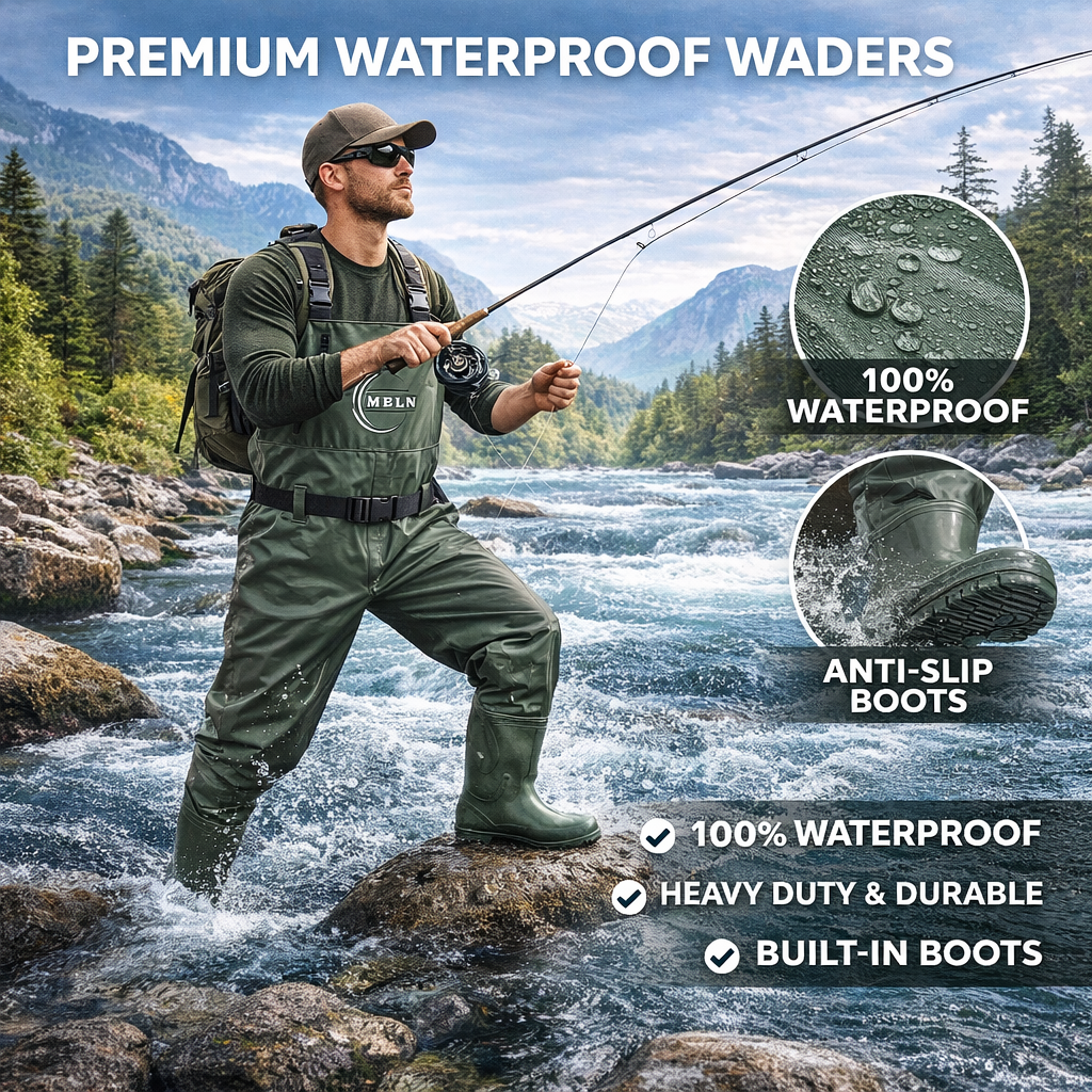 MBLN Fishing Chest Waders with - مراجعة Fishing Waders وسعره