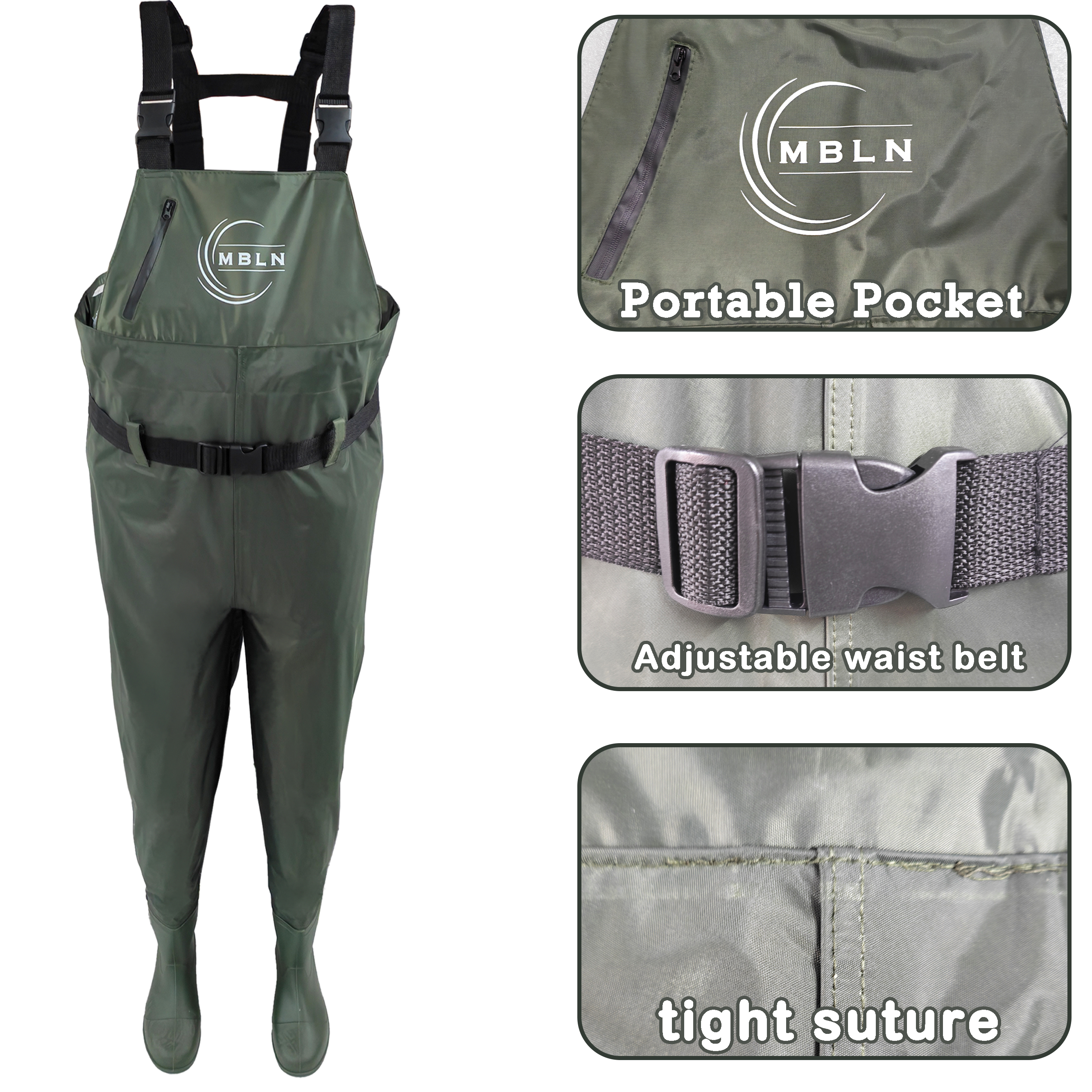MBLN Fishing Chest Waders with - مراجعة Fishing Waders وسعره