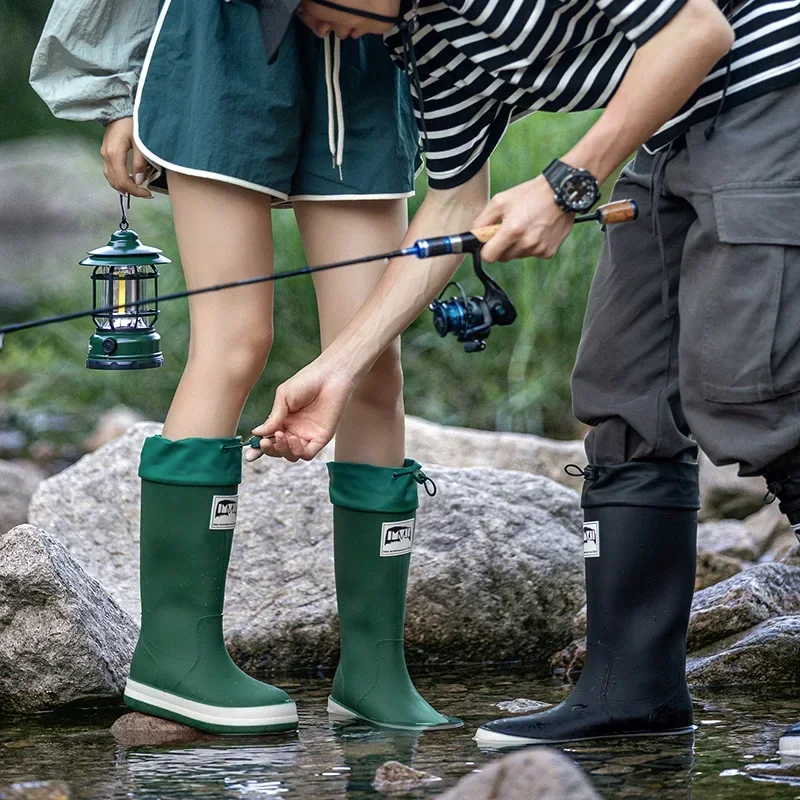 Couples High Top Rain Shoes An - مراجعة Fishing Boots وسعره
