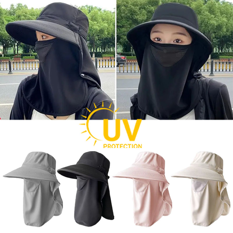 Full Coverage Sun Hat with Fac - مراجعة Fishing Mask Sun Protection وسعره