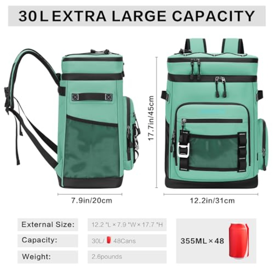 Large Waterproof Insulated Coo - مراجعة Fishing Backpack وسعره