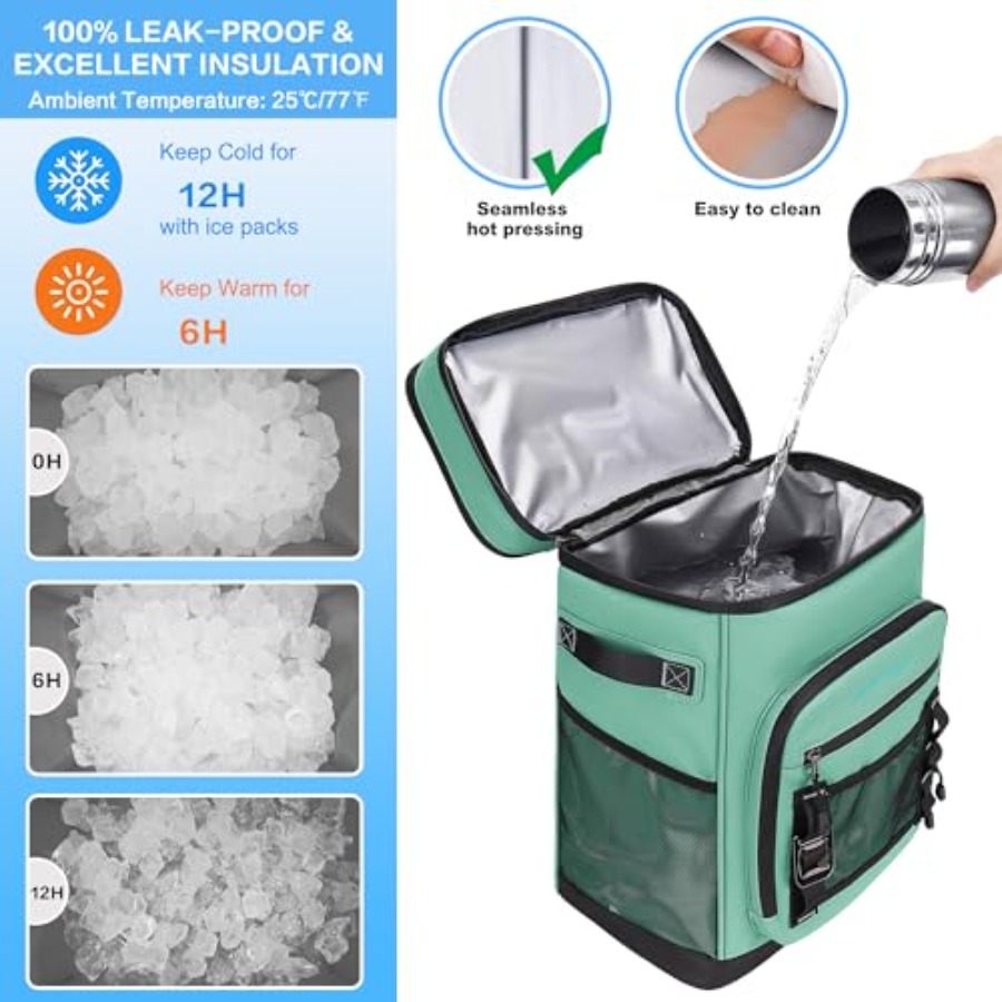 Large Waterproof Insulated Coo - مراجعة Fishing Backpack وسعره