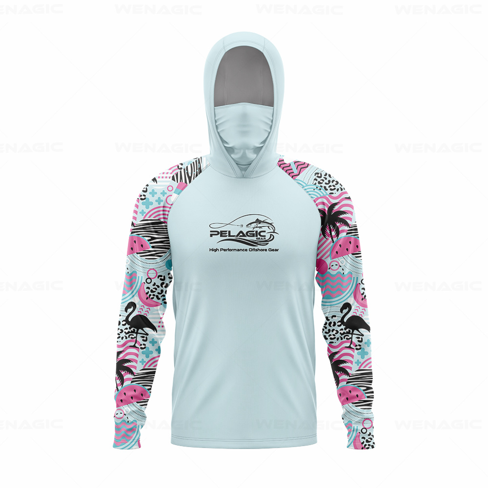 pelagic gear Men Hood Fishing  - مراجعة Fishing Shirt Uv Protection وسعره