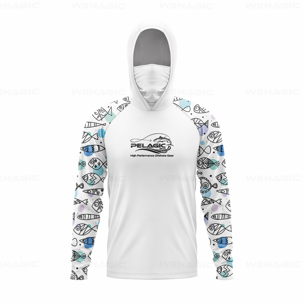 pelagic gear Men Hood Fishing  - مراجعة Fishing Shirt Uv Protection وسعره