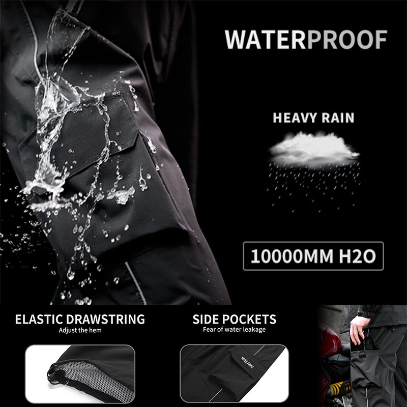 WOSAWE Motorcycle Rain Pants R - مراجعة Fishing Pants Waterproof وسعره