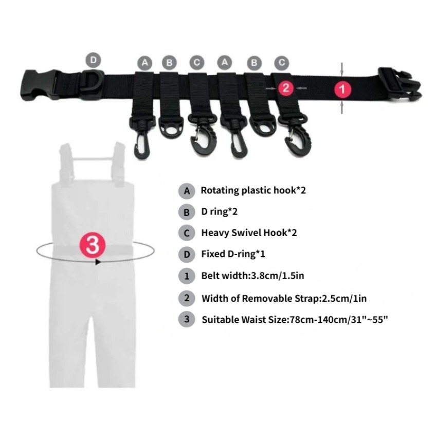 1Pcs Adjustable Wading Belts F - مراجعة Fishing Belt وسعره