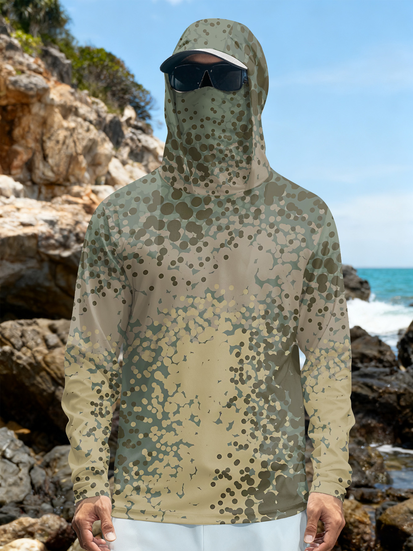 Men's Fishing Hooded Long-Slee - مراجعة Fishing Hoodie وسعره