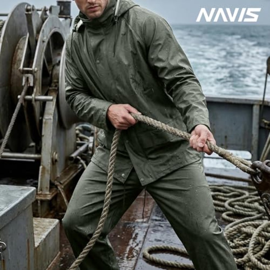 Mens PRO Workwear 3-Piece Wate - مراجعة Fishing Pants Waterproof وسعره