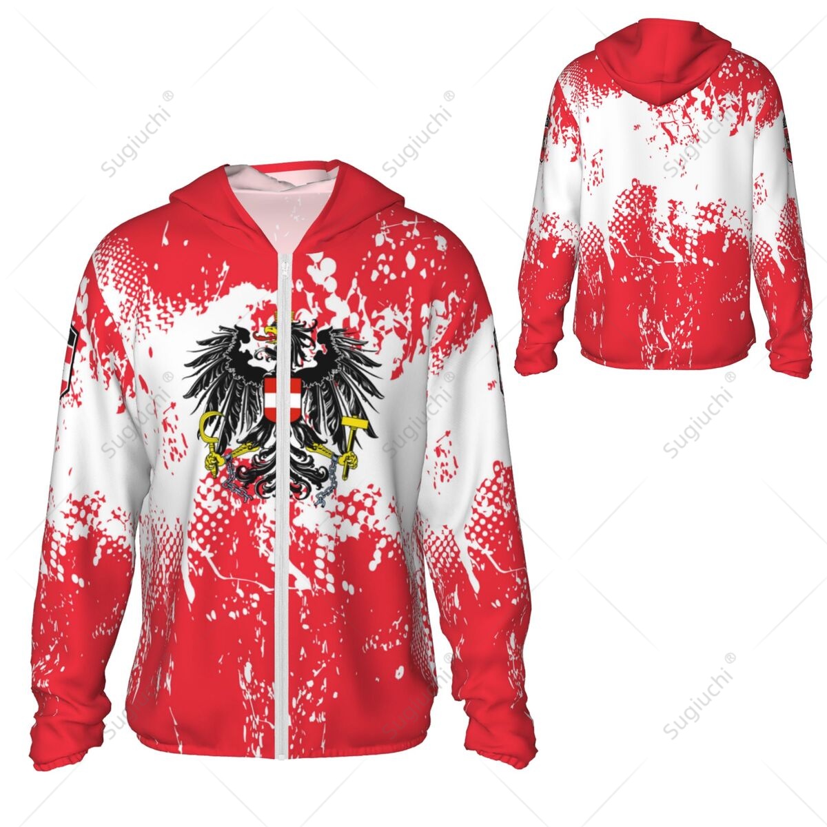 Austria Flag Sun Protection Ho - مراجعة Fishing Hoodie وسعره