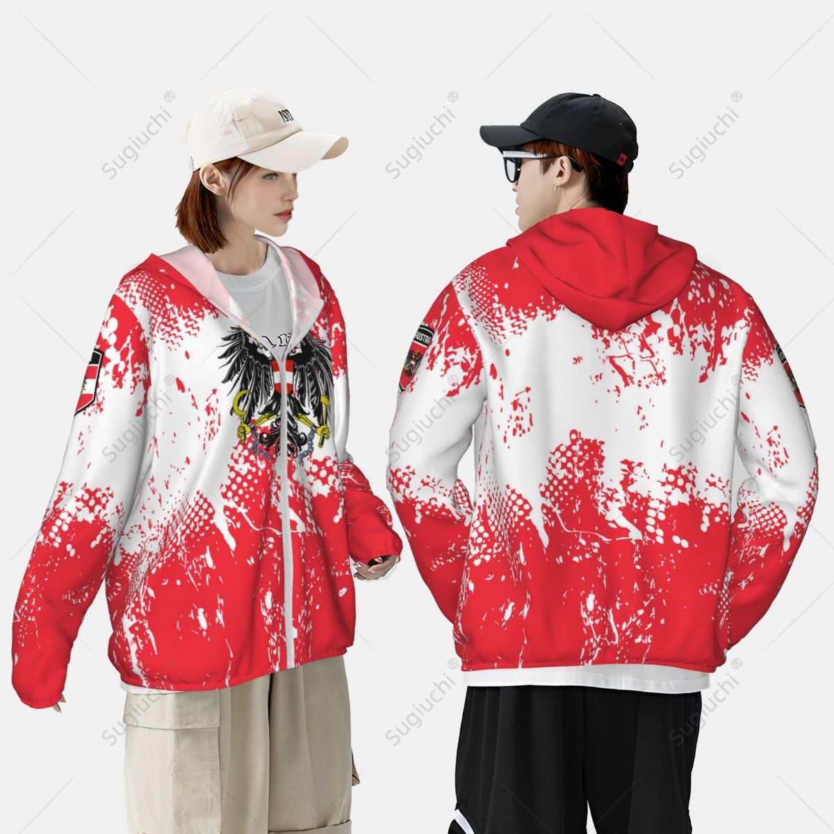 Austria Flag Sun Protection Ho - مراجعة Fishing Hoodie وسعره