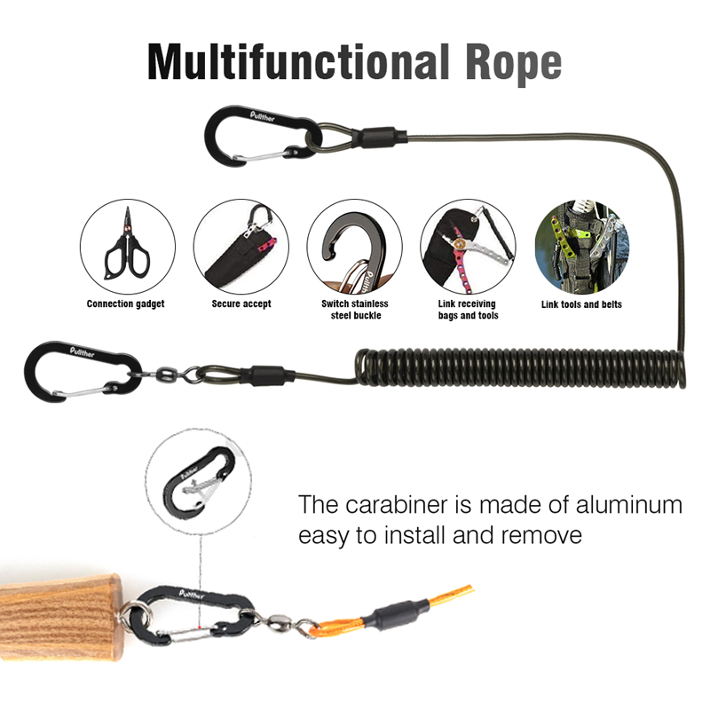 fishing tools Coiled Lanyards  - مراجعة Fishing Belt وسعره