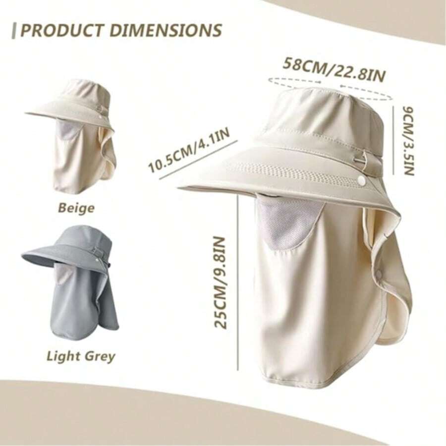 Women Wide Brim Sun Hat With F - مراجعة Fishing Mask Sun Protection وسعره