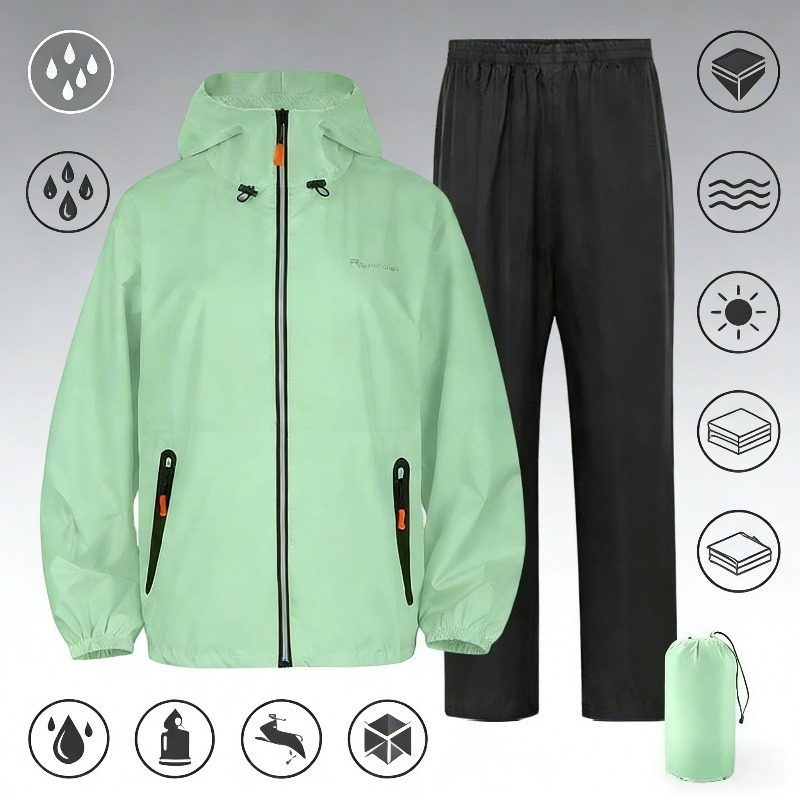 Waterproof Rain Suit Set Full  - مراجعة Fishing Rain Suit وسعره