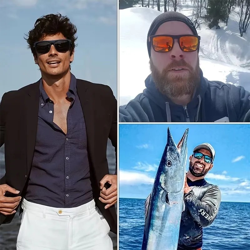 Fashion Vintage Square Polariz - مراجعة Fishing Sunglasses Polarized وسعره