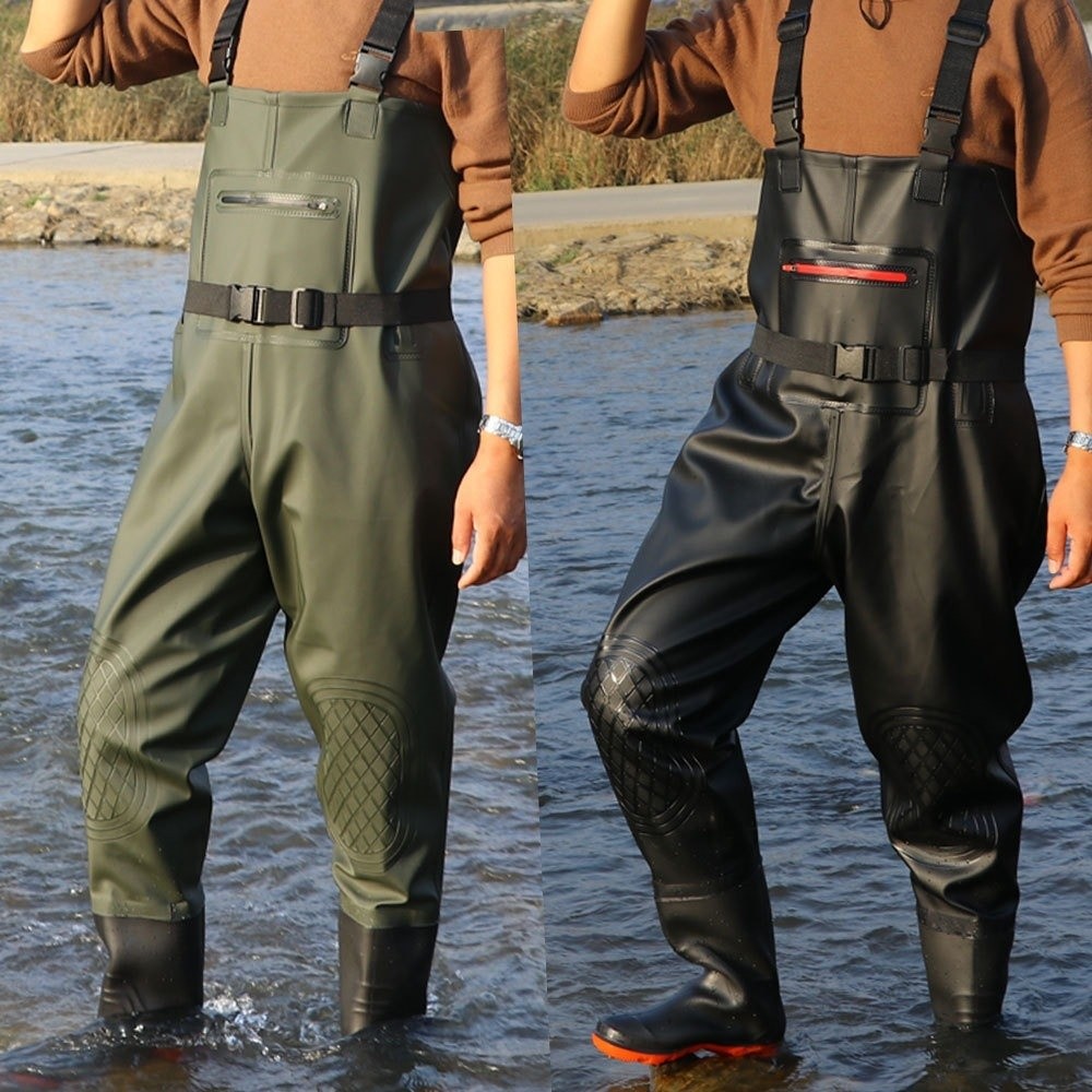 Useful PVC Fishing Suit Double - مراجعة Fishing Pants Waterproof وسعره