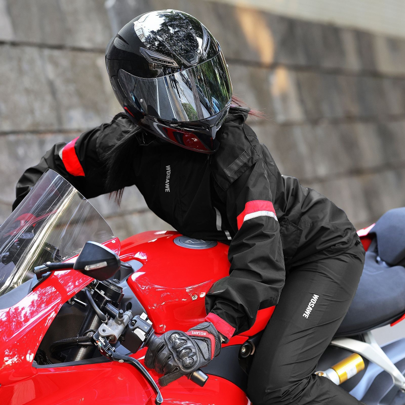 WOSAWE Motorcycle Raincoat Wat - مراجعة Fishing Rain Suit وسعره