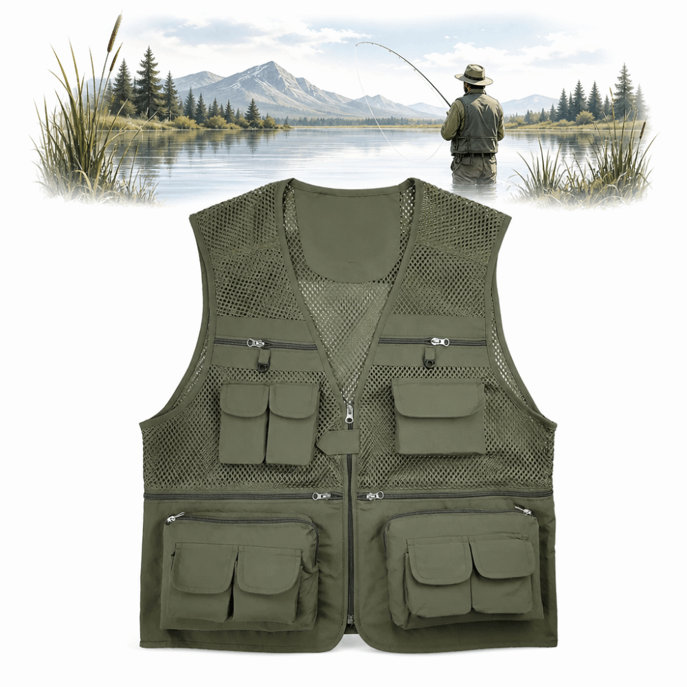 Durable with 16 Pockets Fishin - مراجعة Fishing Vest وسعره