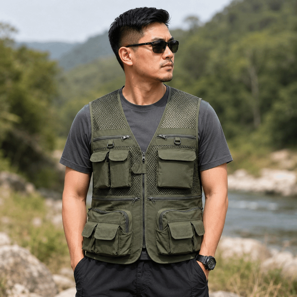 Durable with 16 Pockets Fishin - مراجعة Fishing Vest وسعره