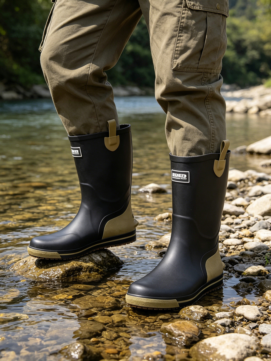 Men's Mid-High Rubber Rain Boo - مراجعة Fishing Boots وسعره