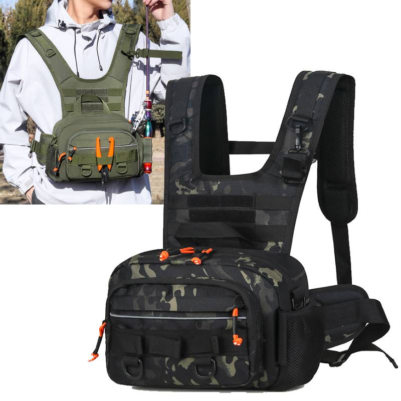 Men Chest Bag Tactical Fishing - مراجعة Fishing Vest وسعره