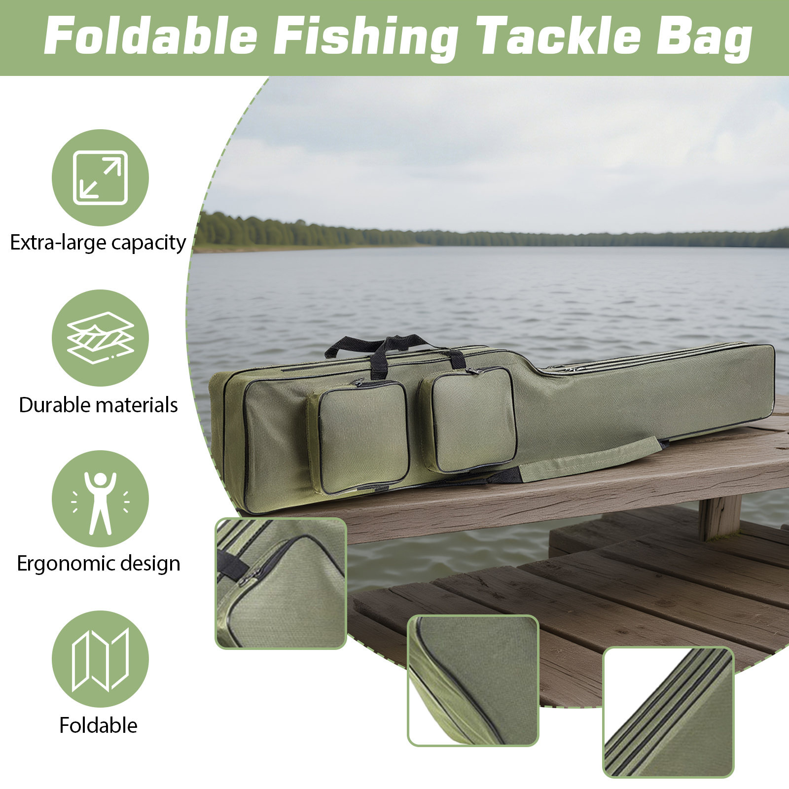 Fishing Rod Bags 150cm Waterpr - مراجعة Fishing Bag Waterproof وسعره