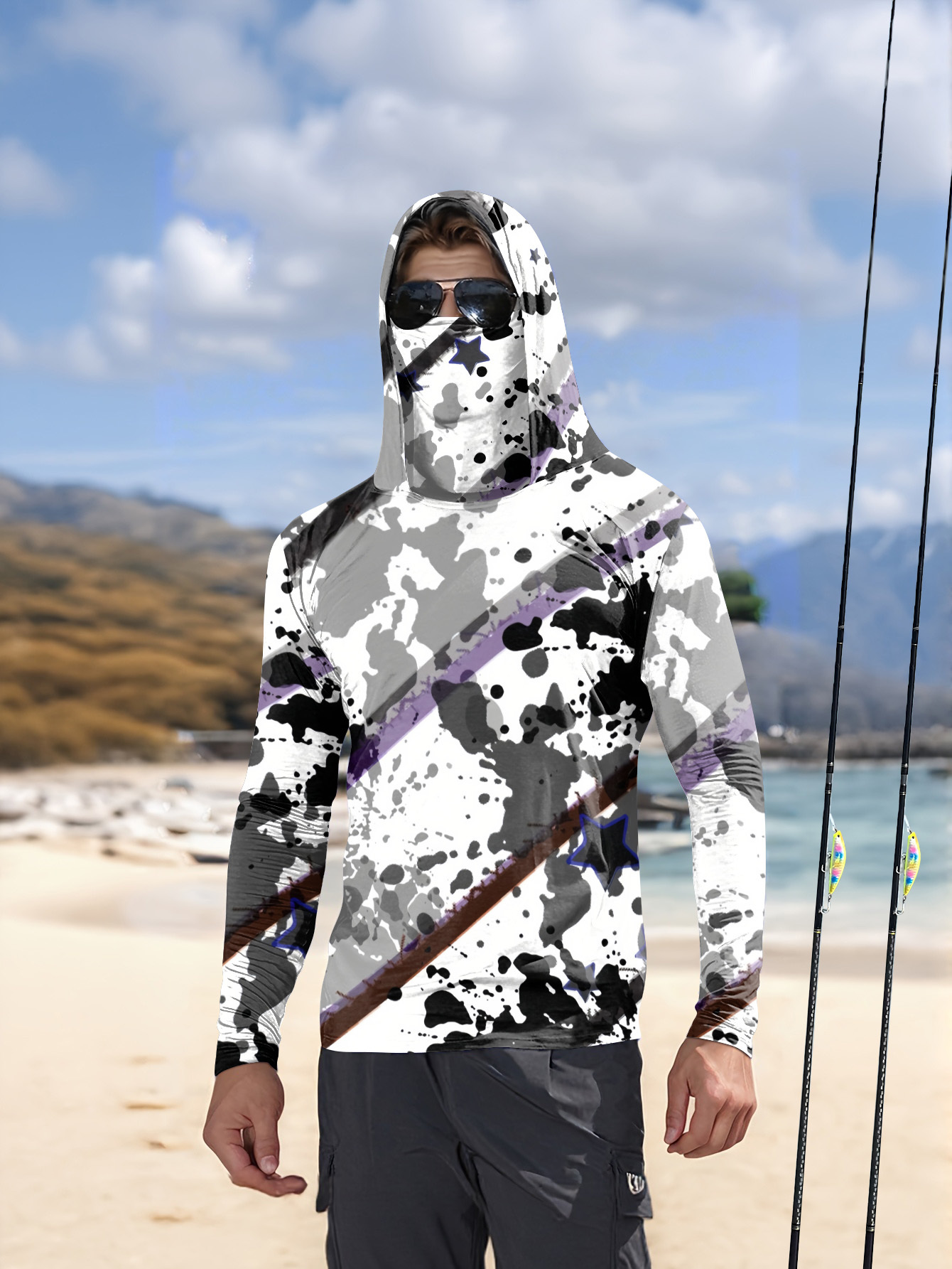 Men Hood Fishing Shirt long sl - مراجعة Fishing Hoodie وسعره