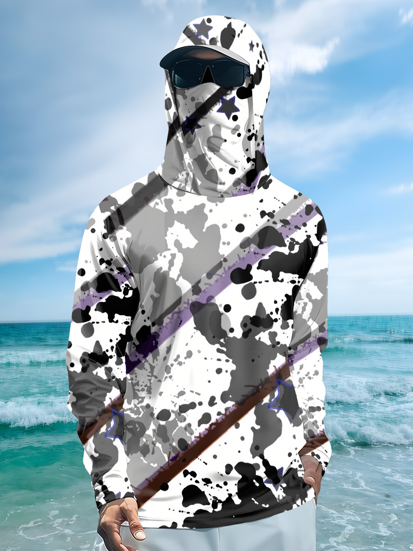 Men Hood Fishing Shirt long sl - مراجعة Fishing Hoodie وسعره