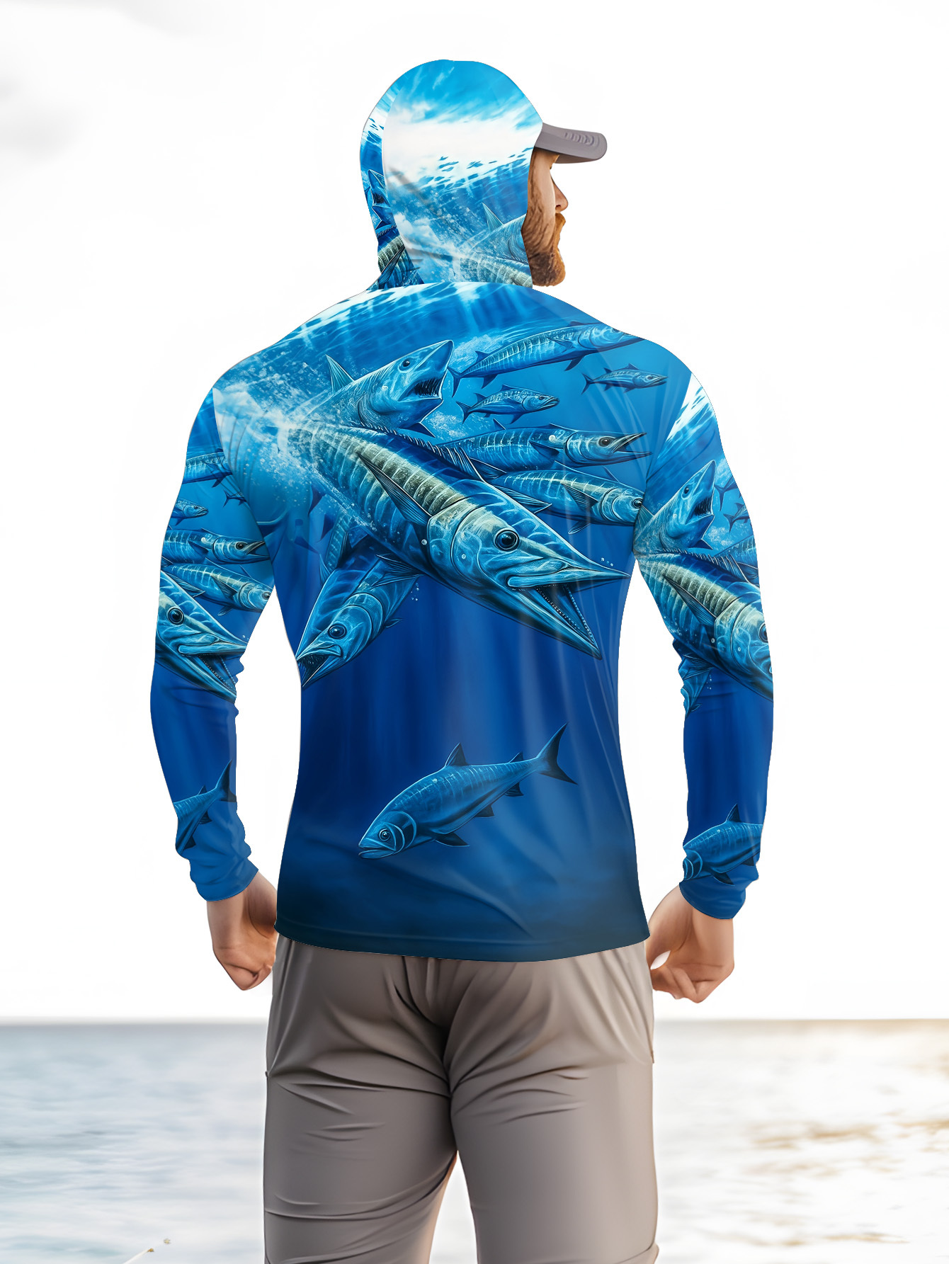 Men Hood Fishing Shirt long sl - مراجعة Fishing Hoodie وسعره