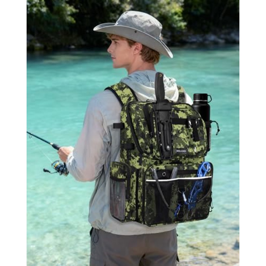 Fishing Backpack with Rod Hold - مراجعة Fishing Backpack وسعره