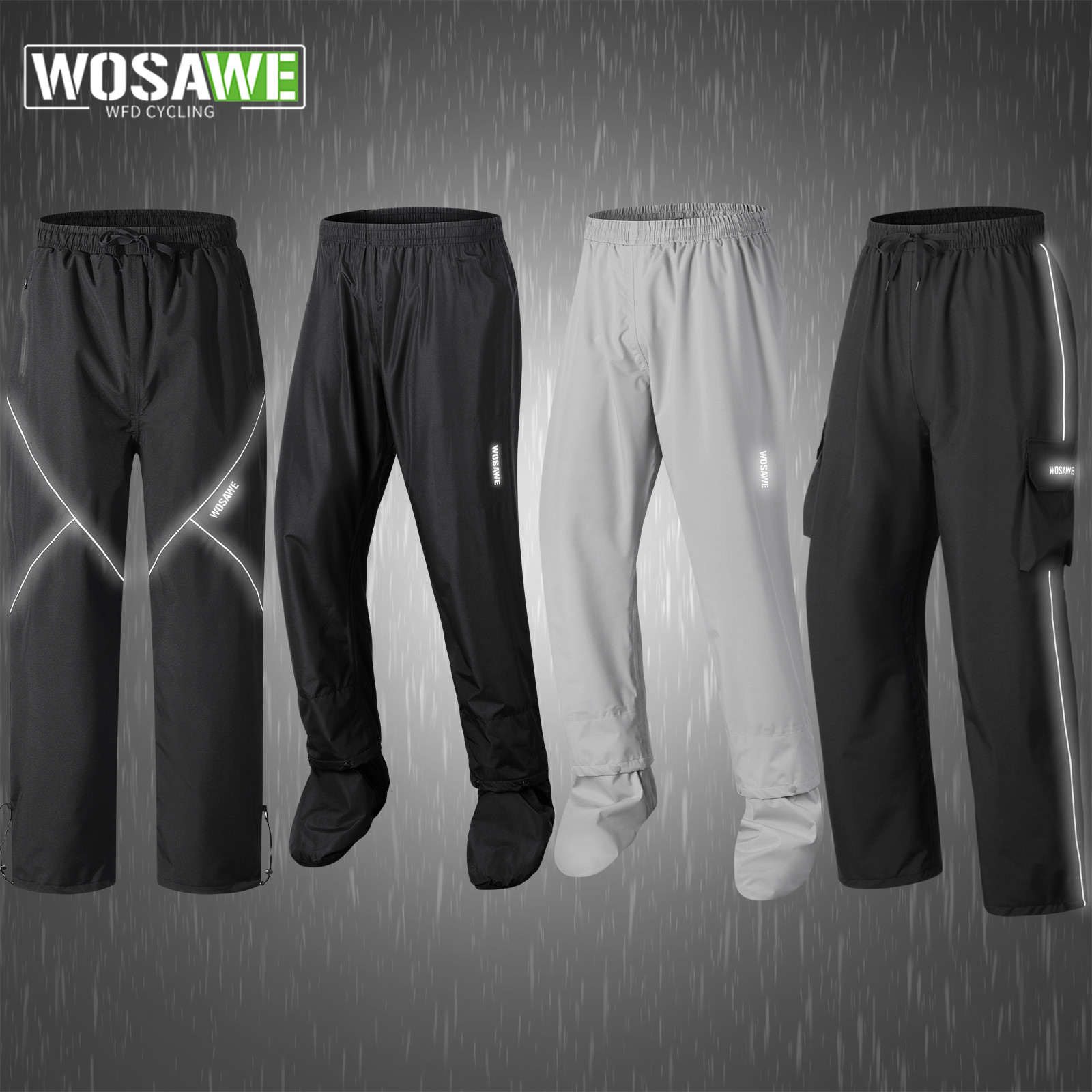 WOSAWE Cycling Rain Pants Wate - مراجعة Fishing Rain Suit وسعره