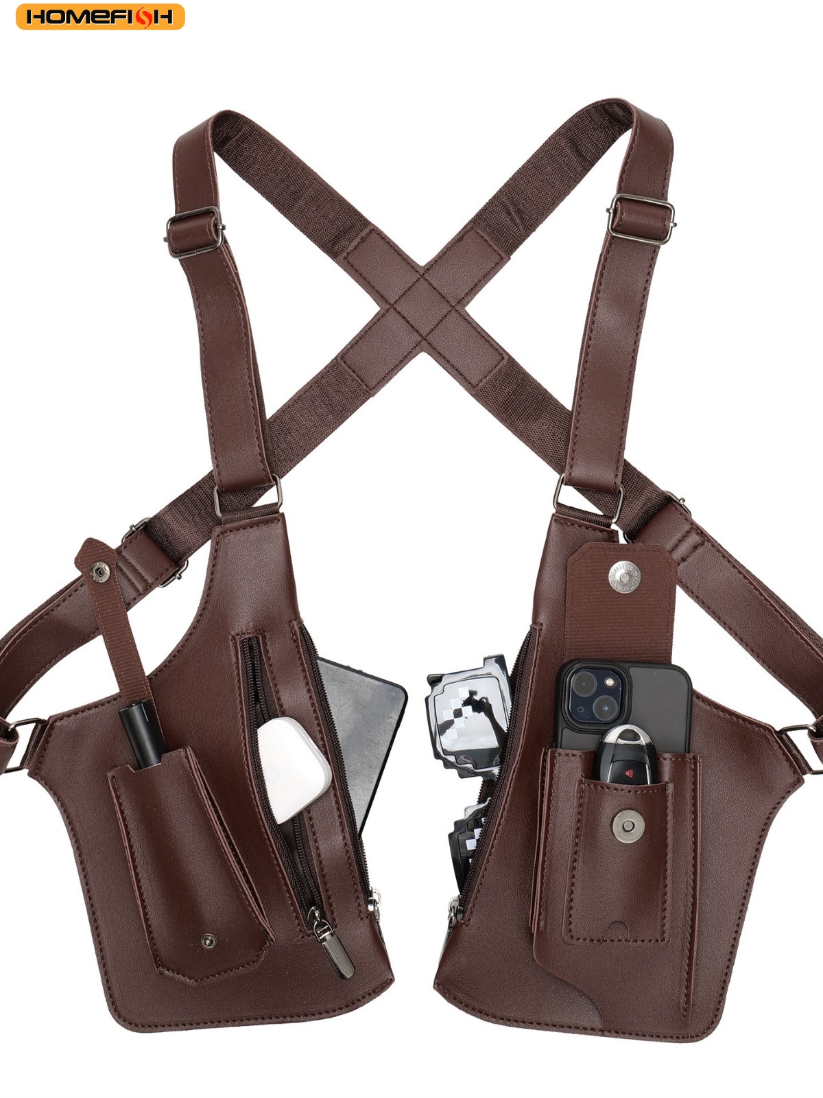 HOMEFISH Double Shoulder Strap - مراجعة Fishing Bag Waterproof وسعره